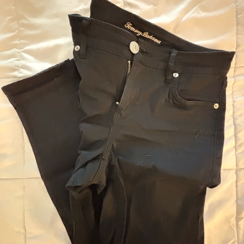 Tommy Bahama Black High Rise Ankle Pants